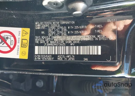 2017 Lexus Nx 200T z USA, uszkodzony, nr VIN JTJBARBZ4H2136635